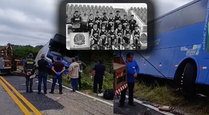 jovens que voltavam de torneio de basquete morrem em acidente de ônibus na estrada