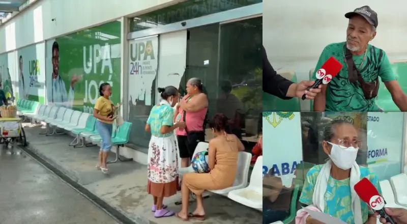 idosos esperam mais de 5 horas para serem atendidos na UPA José Rodrigues, em Manaus