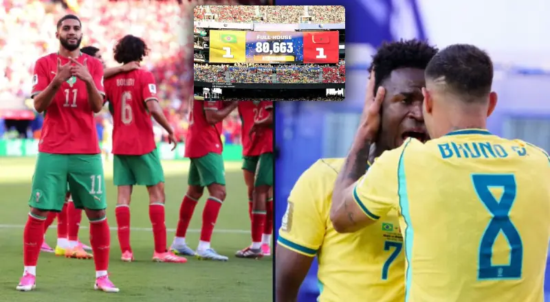 Brasil erra muitos passes, joga na retranca e estreia Copa do Mundo com empate suado de 1x1 diante do Marrocos