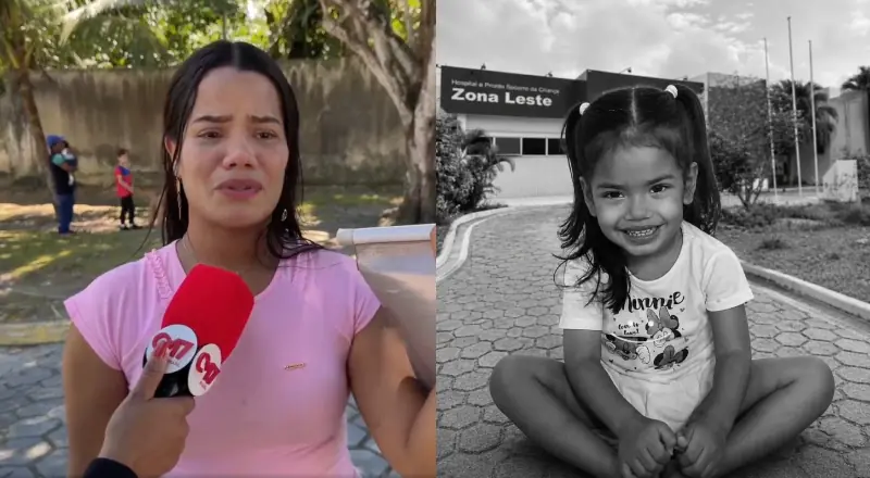 mãe denuncia morte da filha de 3 anos por superdosagem de insulina e fenitoína no HPS Joãozinho, em Manaus