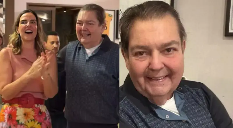 Após quatro transplantes, Faustão reaparece sorridente e emociona fãs