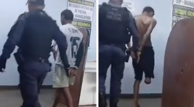 PM prende dupla suspeita de roubos na AM-352; um deles tem apenas uma perna PM prende dupla suspeita de roubos na AM-352