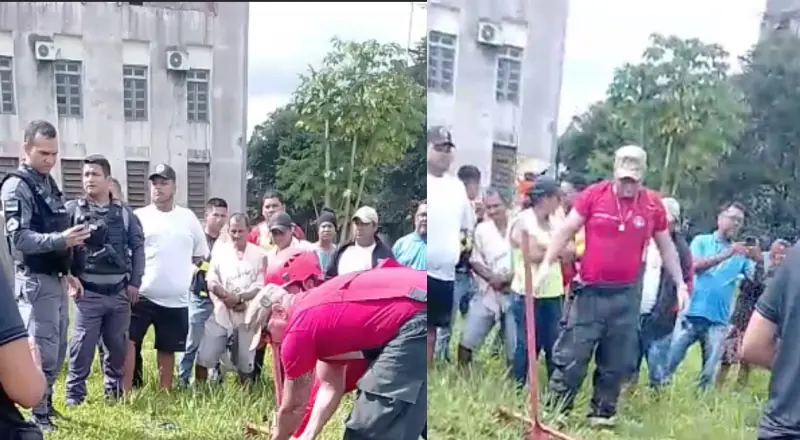 Corpo é encontrado enterrado em cova rasa nos fundos da Igreja Matriz, em Tabatinga