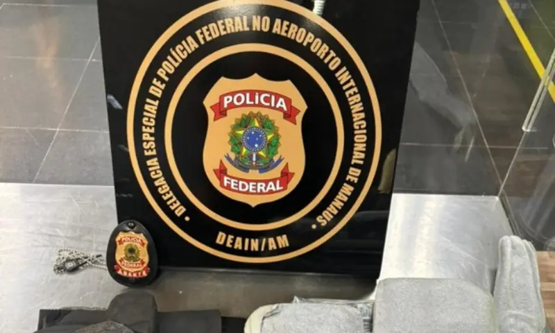 PF prende passageiro por tráfico internacional de drogas no Aeroporto Eduardo Gomes em Manaus