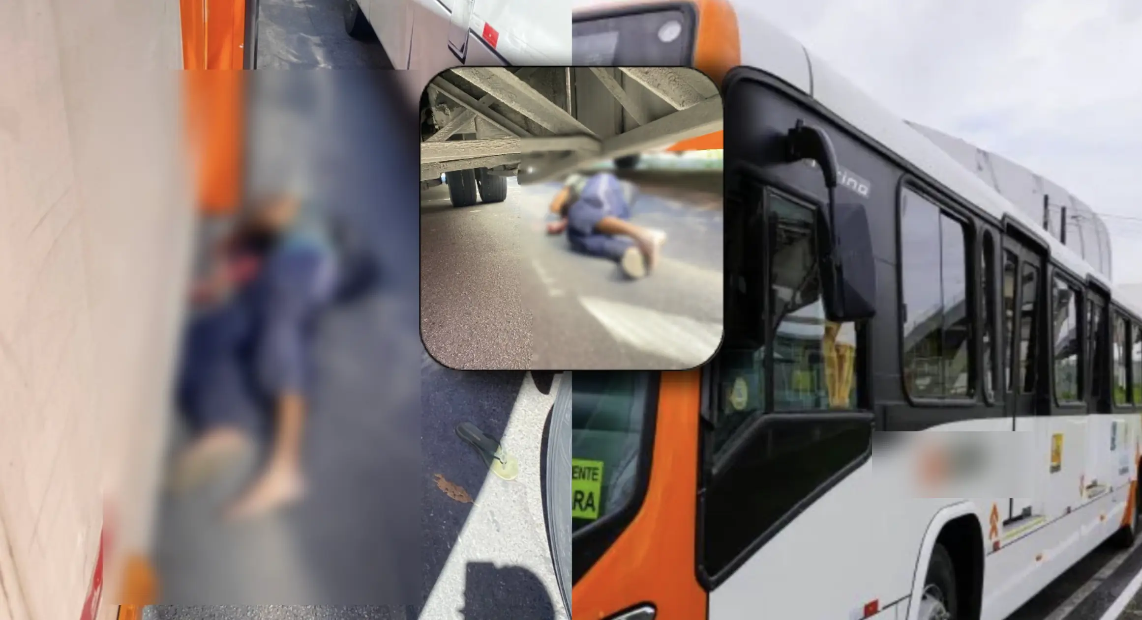 ESM4GAD0: Homem é atrop3lado por ônibus dentro de terminal no Ouro Verde; veja imagens