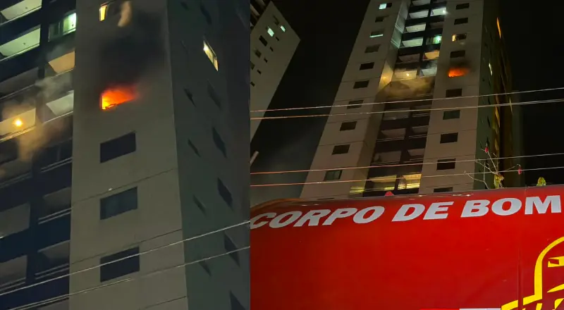 Incêndio atinge apartamento no condomínio de Ilhas Gregas, na Ponta Negra