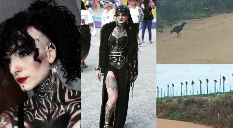 Miss tattoo, gótica e rockeira: saiba quem é a influecer assassinada e jogada para os urubus na Bahia; vídeo