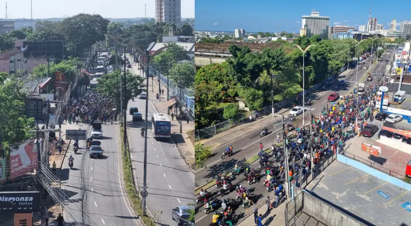 Sindicato da Construção Civil paralisa principais vias de Manaus e anuncia greve geral