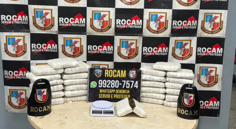 Rocam apreende 27 tabletes de maconha em quitinete na zona Leste de Manaus, veja vídeo