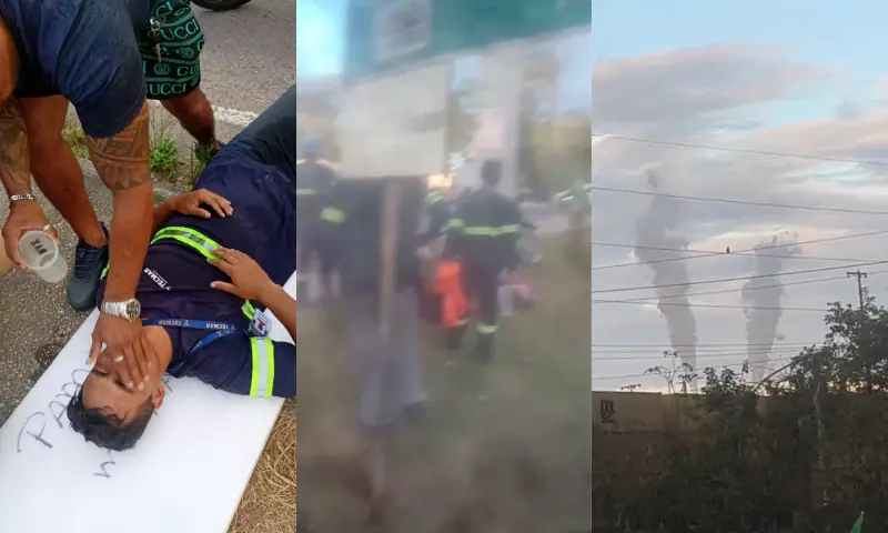 Trabalhadores passam mal e desmaiam após inalarem suposto gás tóxico que vazou de fábrica no Distrito