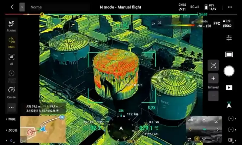 Prefeitura autua novamente empresa no Distrito Industrial após análise de drones com câmeras térmicas