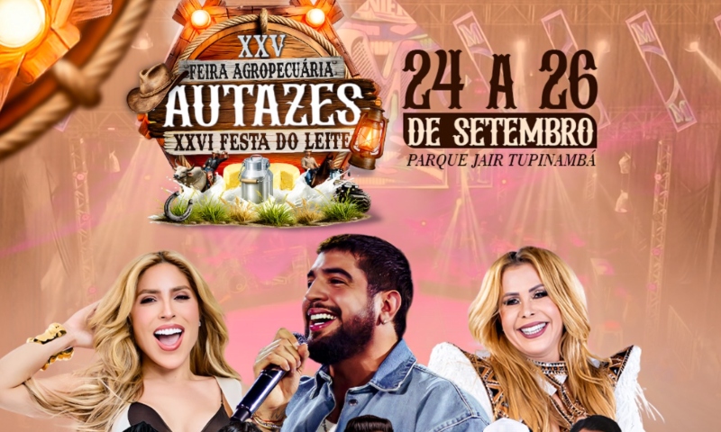 Autazes anuncia Manu Bahtidão, Nattan e Joelma como atrações da Feira Agropecuária e Festa do Leite
