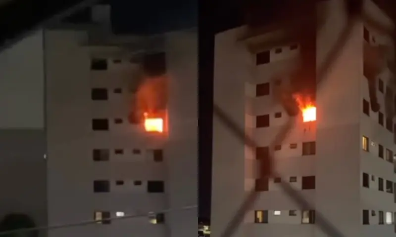 Desesperador: incêndio atinge apartamento de casal de idosos no Dom Pedro