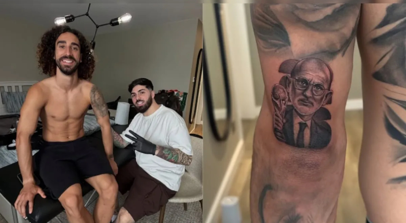 Promessa paga: Cucurella tatua o rosto do técnico Luis de la Fuente após título da Copa do Mundo