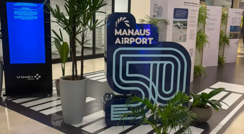 Exposição gratuita celebra os 50 anos do Aeroporto Internacional de Manaus no Mirante Lúcia Almeida