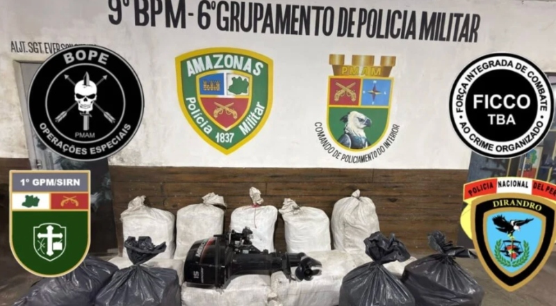 Prejuízo milionário para o tráfico: operação internacional apreende quase 500 quilos de drogas no Rio Negro e prende cinco suspeitos