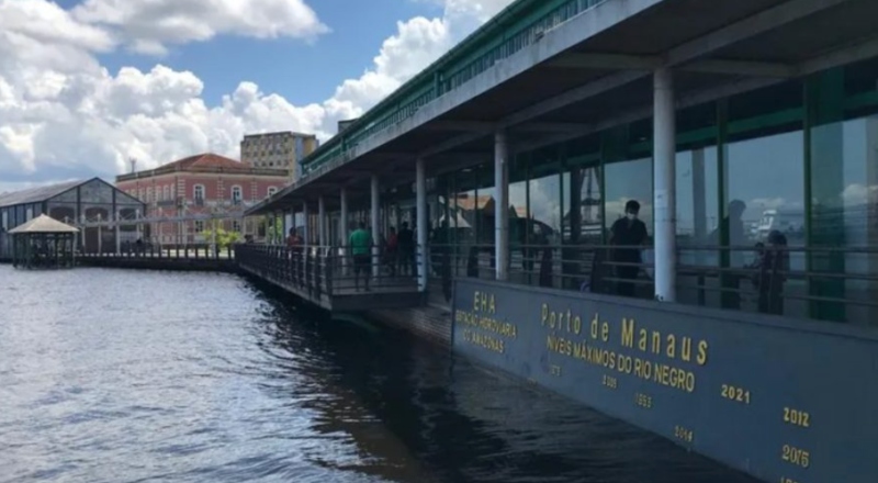 Rio Negro recua 40 centímetros na primeira semana de agosto e mantém ritmo de vazante em Manaus