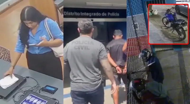 Veja as cenas de câmeras que flagraram os quatro envolvidos em furto de R$ 66 mil de locadora em Manaus; vídeo