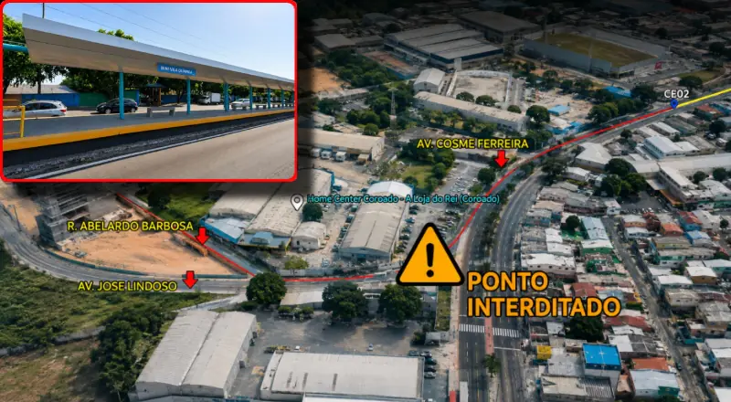 Atenção, passageiro: parada da Minivila Olímpica vai ficar fechada por 24 dias em Manaus