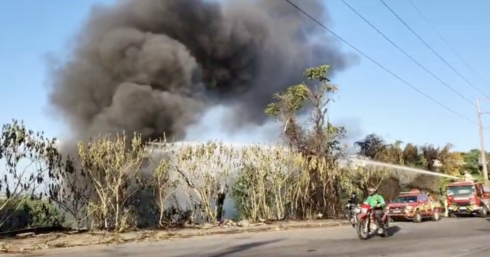 Urgente: fogo se espalha por área de mata e deixa Mauazinho coberto de fumaça; veja vídeo