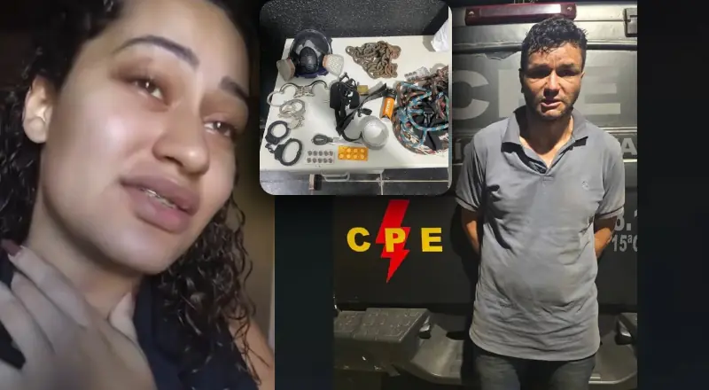 Mulher que foi acorrentada pelo ex diz que ele usava panos com ácido para tapar a boca dela