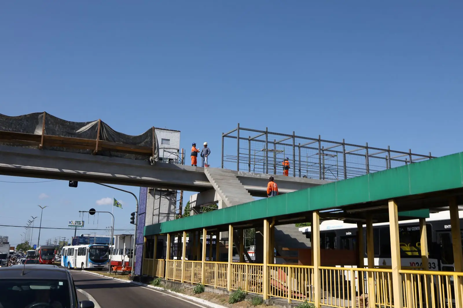 Obras da passarela Santos Dumont avançam e atingem 70% de conclusão