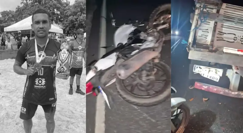 Tragédia: ex-jogador do Bragantino morre em acidente envolvendo moto e caminhão no Pará