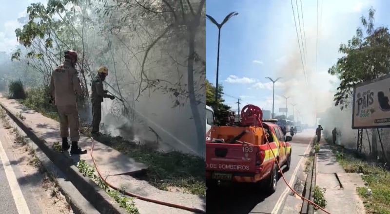 Urgente: incêndio atinge área de mata ao lado do Hospital João Lúcio, na Zona Leste de Manaus; veja