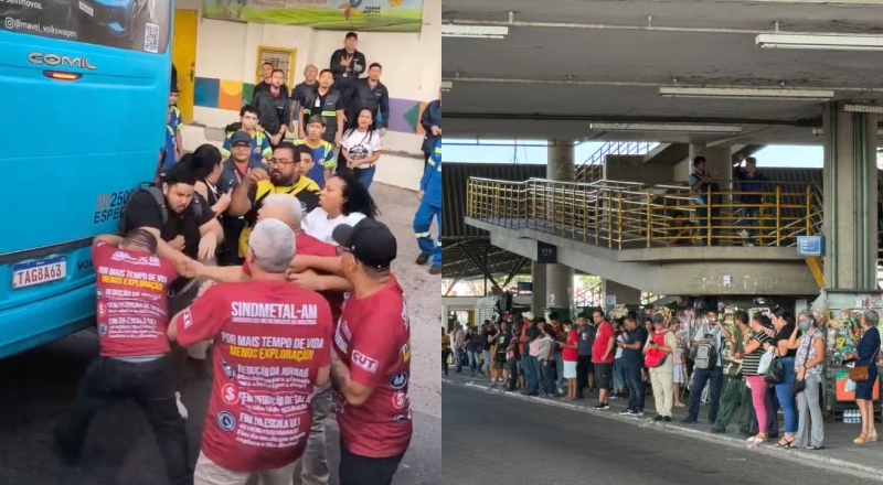 Pancadaria e confusão: Motoristas do Transporte Especial se envolvem em briga generalizada em meio a greve dos rodoviários; veja vídeos