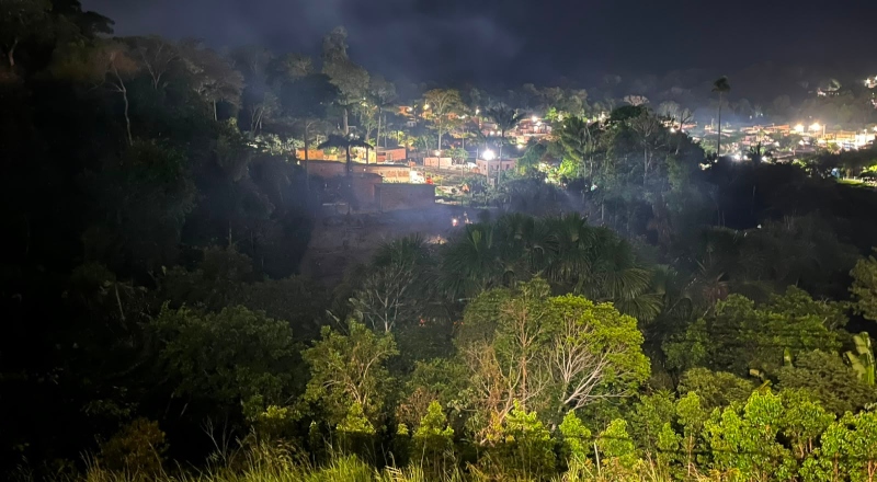 Incêndio atinge área de vegetação e mobiliza Bombeiros na zona Norte de Manaus