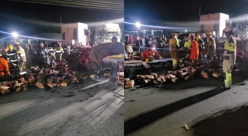 Urgente: grave acidente na AM-010 deixa um morto e outro preso às ferragens