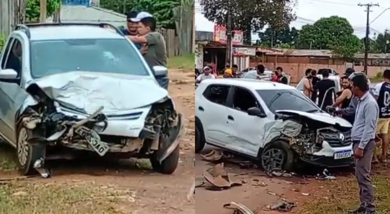 Acidente grave: Colisão violenta entre dois carros assusta motoristas na estrada para Novo Airãos