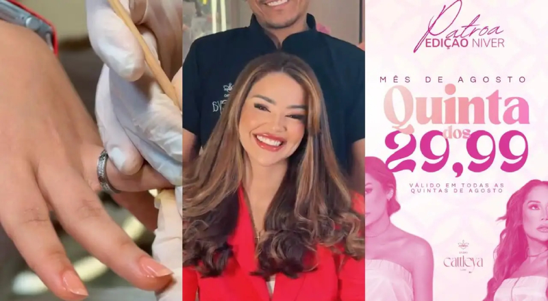 Studio Cattleya Luxe promove “Niver da Patroa” com escova, sobrancelha e pé e mão por R$ 29,99