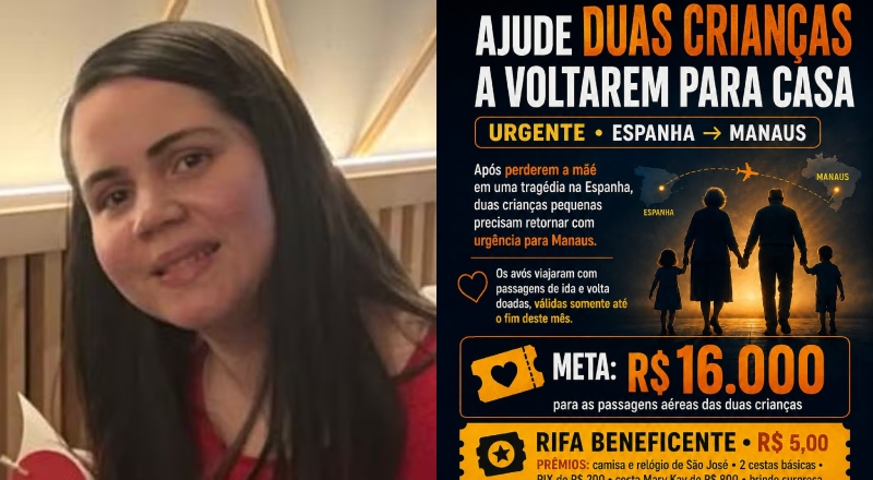 Família de amazonense morta na Espanha, pede apoio para trazer filhos da vítima ao Brasil