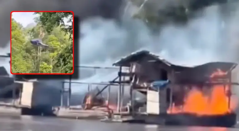 Parece cena de guerra! Forças federais destroem dragas e balsas usadas no garimpo ilegal