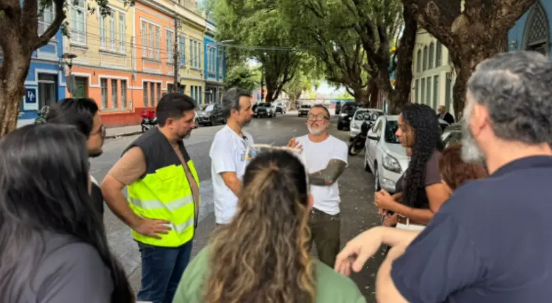 Começou! Rua Ferreira Pena é interditada para obras da primeira Rua Gastronômica de Manaus