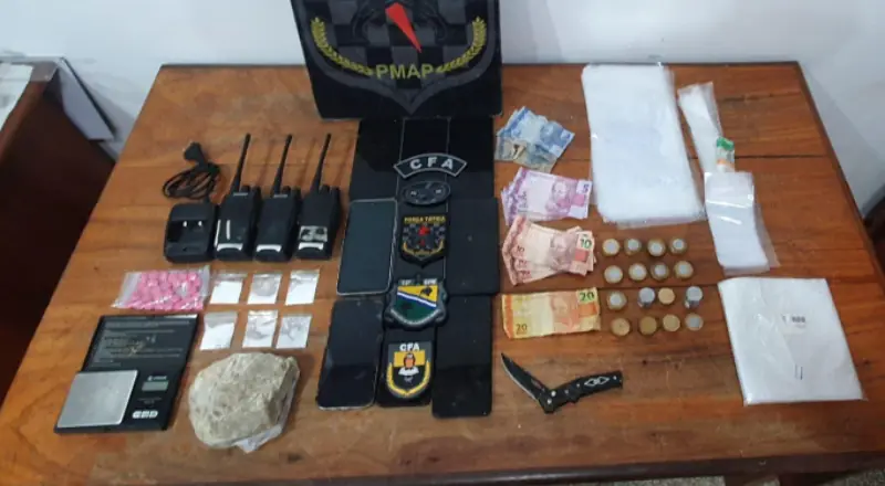 Cerco policial termina com cinco presos e apreensão de ‘ecstasy’, cocaína e crack