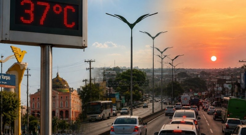 Manaus terá quinta de sol, calor de 32°C e sem chuva; interior pode chegar aos 40°C