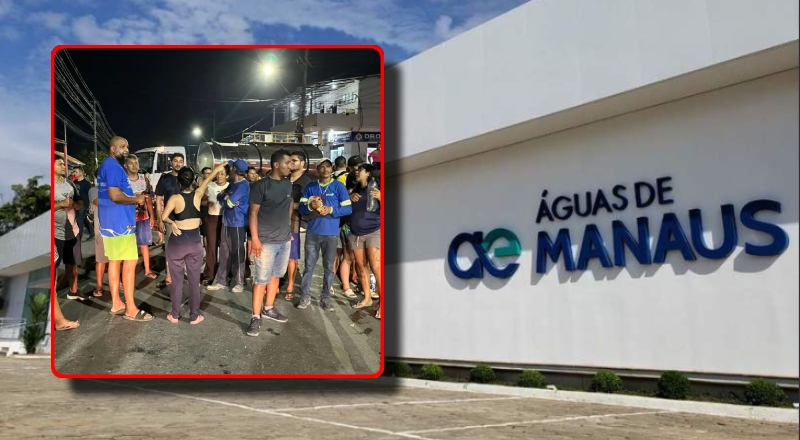 Revolta total! 3 semanas sem uma gota d’água fazem o Mauazinho virar praça de guerra contra o descaso da Águas de Manaus; veja registros
