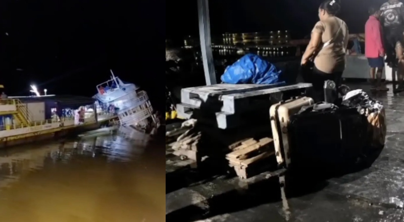 Tragédia: embarcação com mais de 250 pessoas afunda no rio Juruá, no interior do Amazonas; veja vídeo