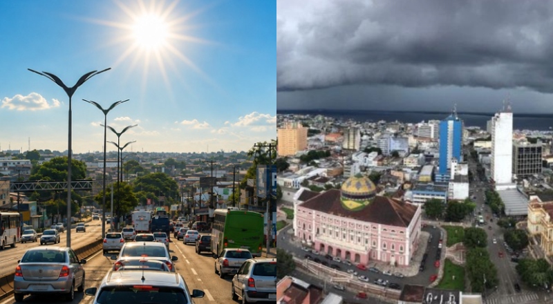 Calorão de 36°C e pancadas de chuva devem marcar esta terça-feira em Manaus