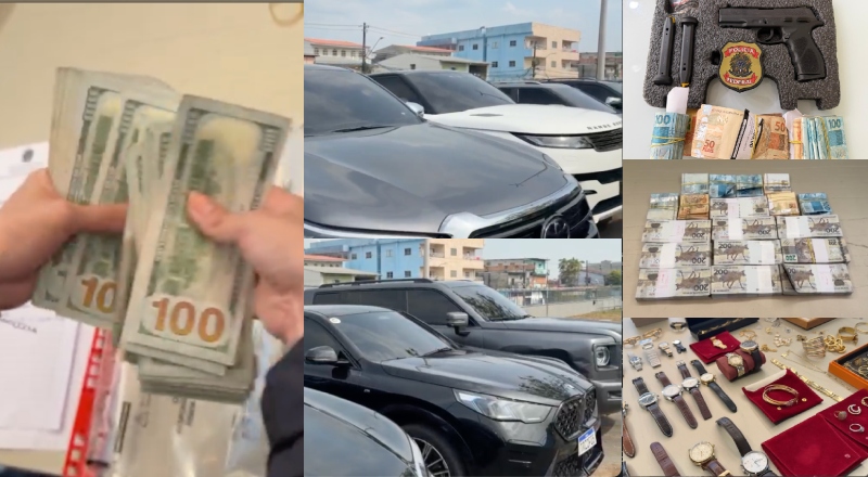 Carrões, relógios de luxo, armas e até dólar: saiba o que a PF apreendeu na Operação ‘Dinastia do Lago’ em Manaus e Coari; veja vídeos