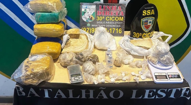 30ª Cicom apreende cerca de 7 kg de drogas durante operação no Santa Inês
