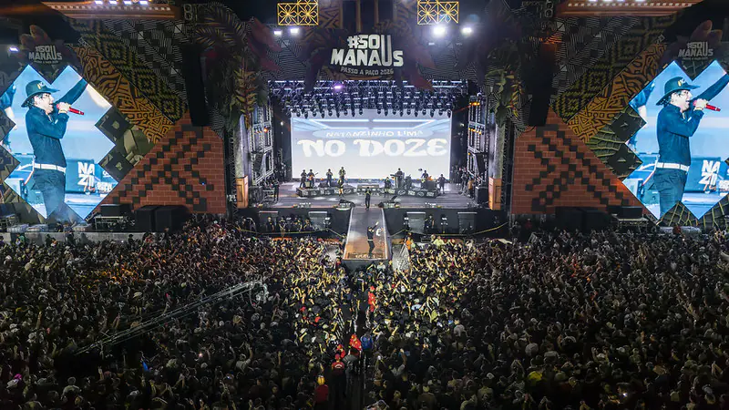 Última noite do ‘#SouManaus Passo a Paço 2026’ é marcada por sucesso de público e shows de Gustavo Mioto e Natanzinho Lima