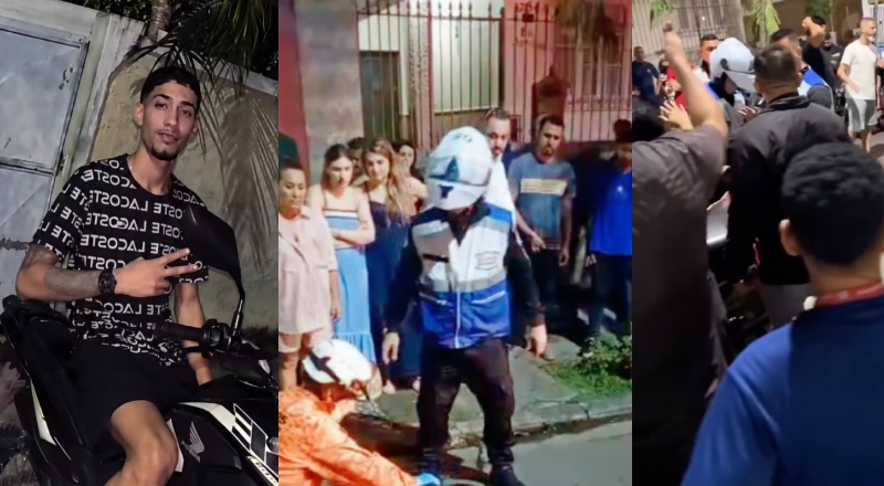 Entregador de pizza fica entre a vida e a morte após ser baleado na cabeça durante abordagem; ‘Arma disparou sem querer’, diz policial; veja vídeo