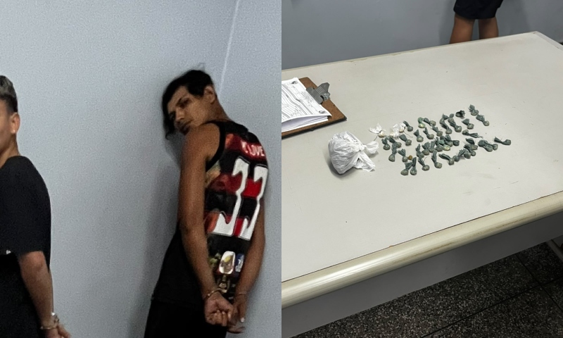 Homem e adolescente são capturados pela Rocam enquanto vendiam crack na zona Norte de Manaus