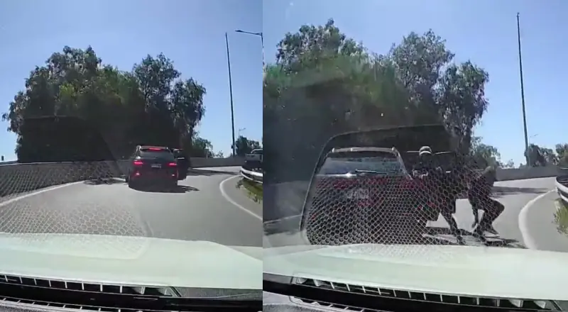 “Strike!”: mulher passa por cima de bandidos que queriam assaltá-la em viaduto