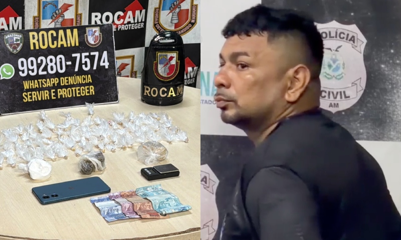 Vulgo “Biquinho” é preso pela ROCAM enquanto traficava drogas no São Geraldo; veja vídeo
